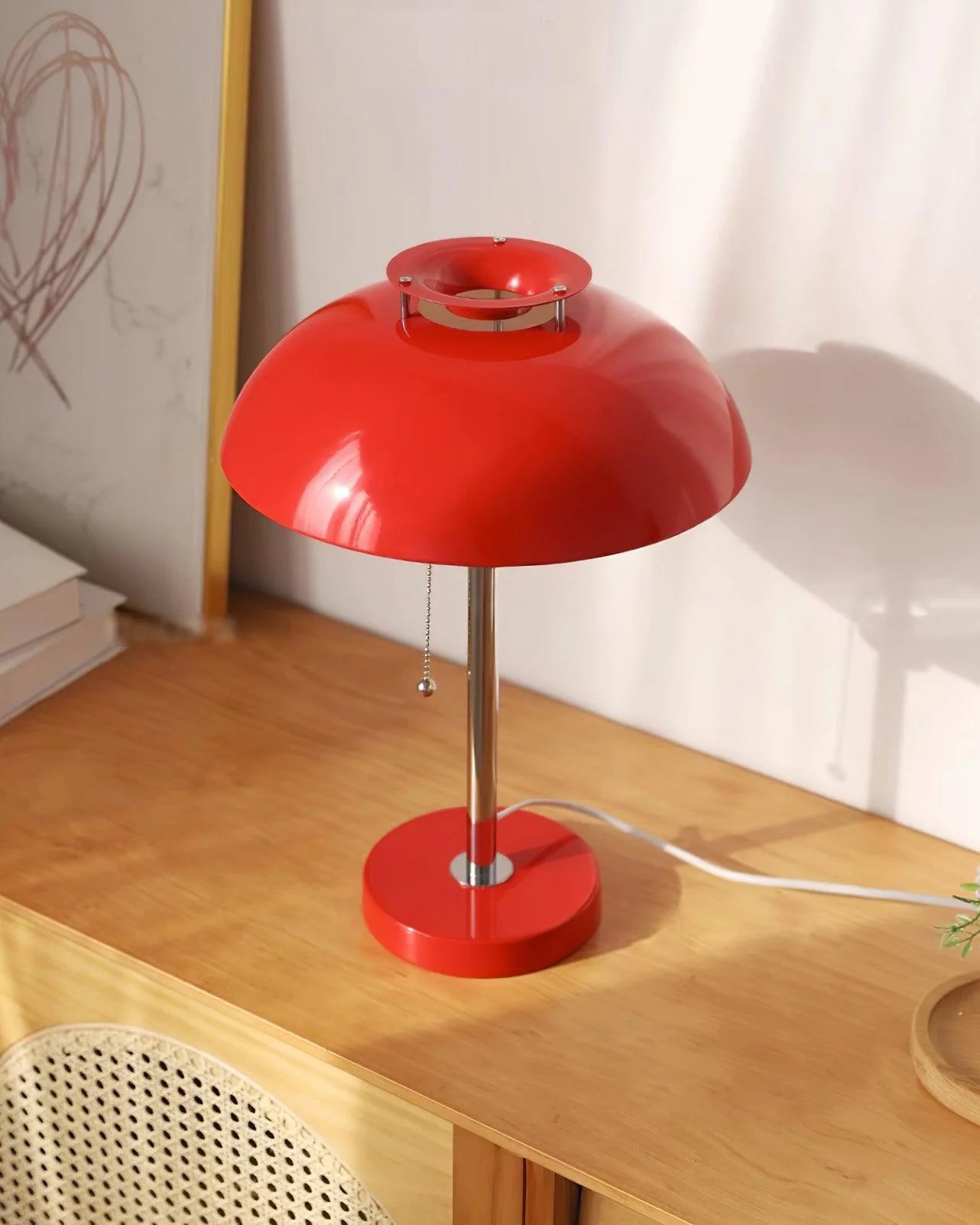 Zenviae Bowie Table Lamp side view on wooden desk