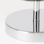 Zenviae Glow Jar Table Lamp chrome base close-up