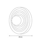 Zenviae Grove Wall Lamp measurement chart with labeled dimensions