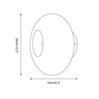 Zenviae Sunny Donut Wall Lamp measurement chart with labeled dimensions