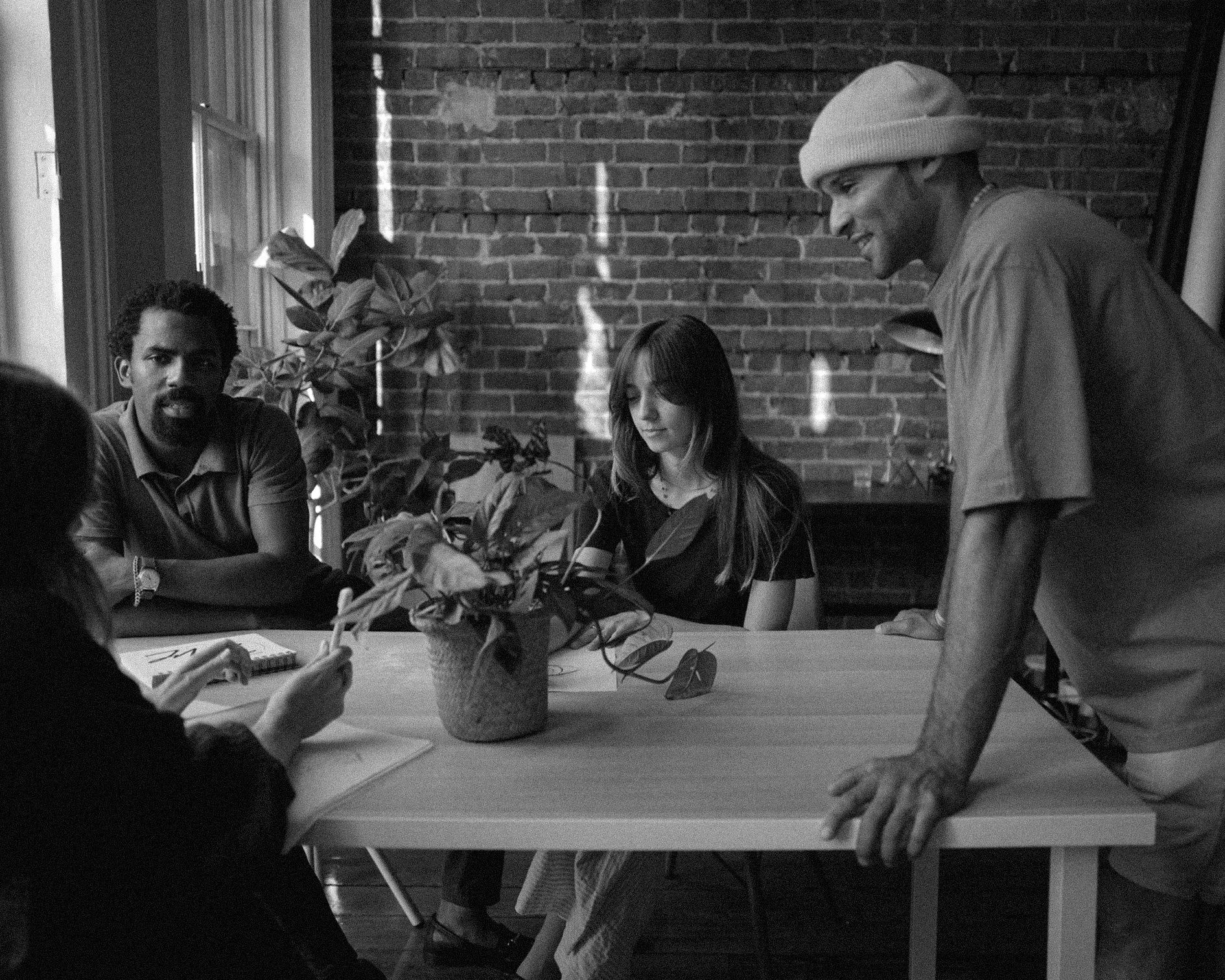 Zenviae design team working in studio – Retro & Bauhaus-Inspired furniture and home decor collaboration